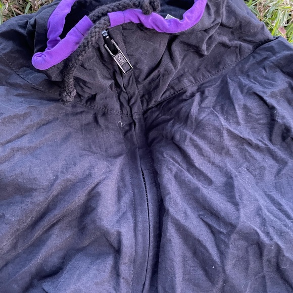 80s 90s Multicolored Neon Windbreaker Ski Jacket Pull OverTurtle Neck Medium - Picture 3 of 8